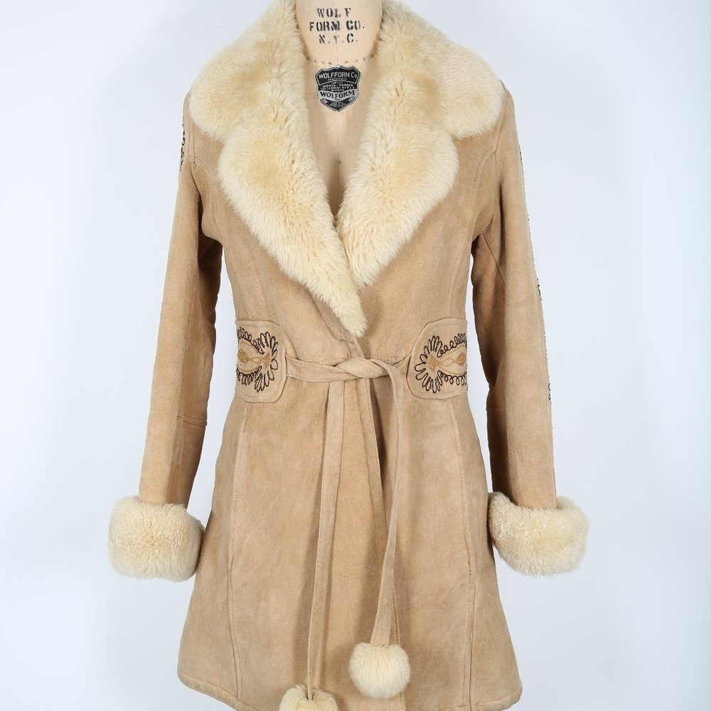 Penny Lane Coat, Sheepskin Coat, Embroidered Coat, Boho, Bohemian, Winter Coat